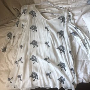 Free People INSPIRED White Flowy Dress